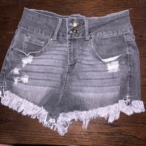 Black/gray Jean Shorts Small